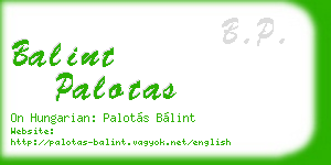 balint palotas business card