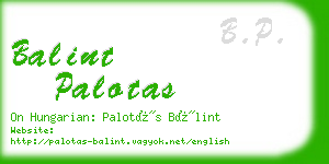 balint palotas business card